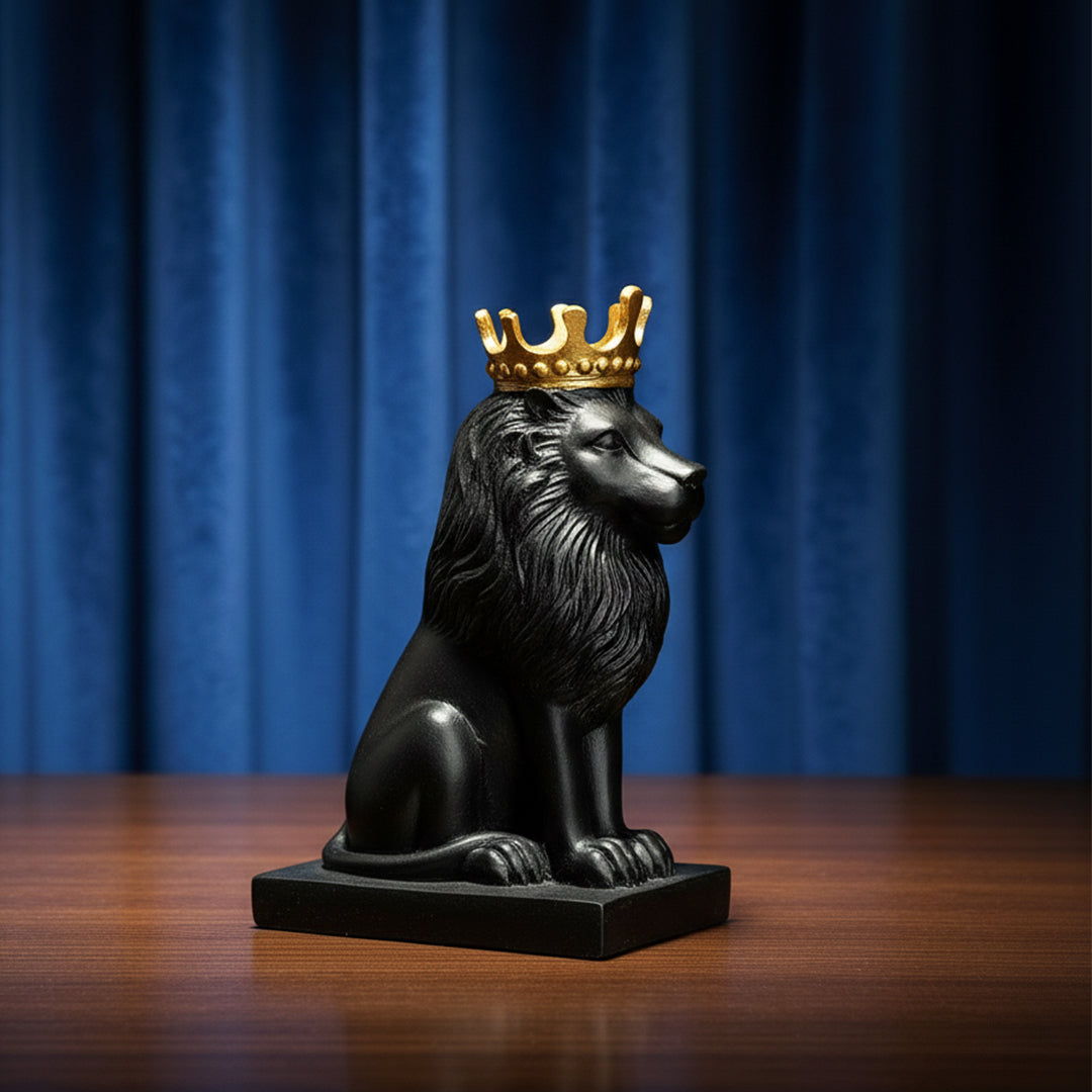 Elegant lion king sculpture for modern home and office decor