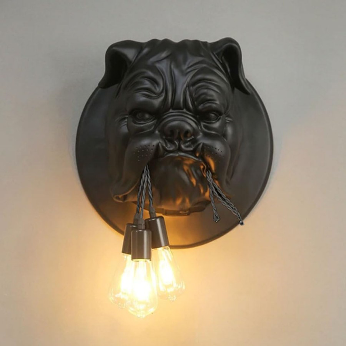 Bull Dog Wall Hanging Sculpture
