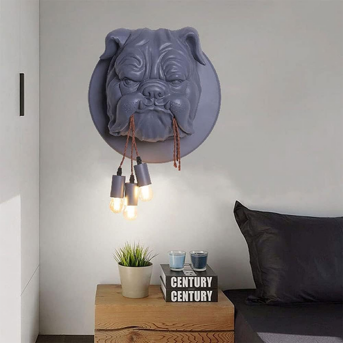 Bull Dog Wall Hanging Sculpture