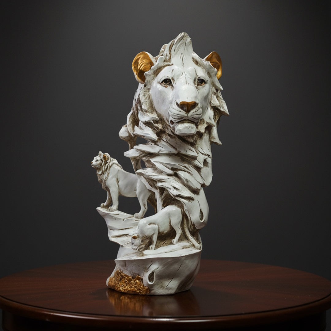 A unique Lion sculpture for office and tabel decor .