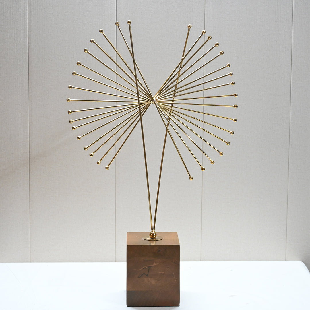 Luxury golden art showpiece for living room or office table decoration