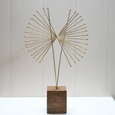 Luxury golden art showpiece for living room or office table decoration