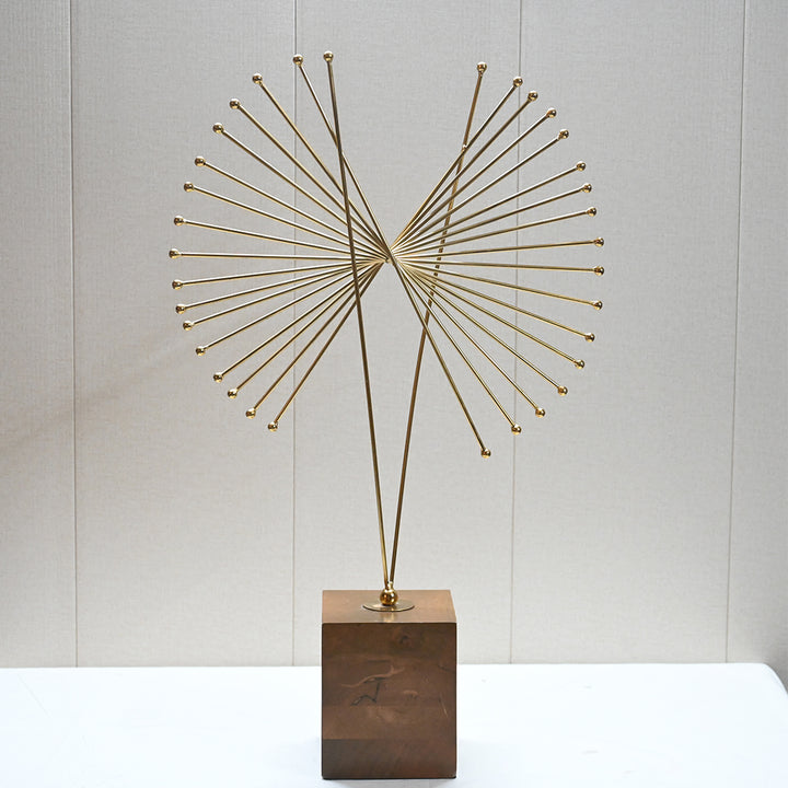 Luxury golden art showpiece for living room or office table decoration