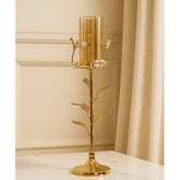 Luxury Leaf Pattern Candle Holders for diwali candles and home decor