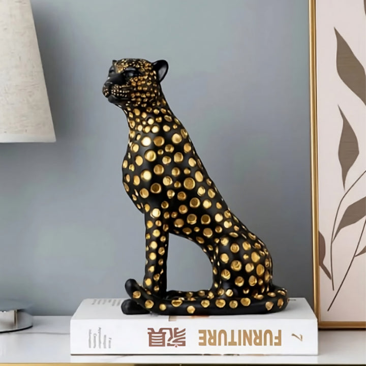 Sleek cheetah decorative sculpture for minimalist interiors