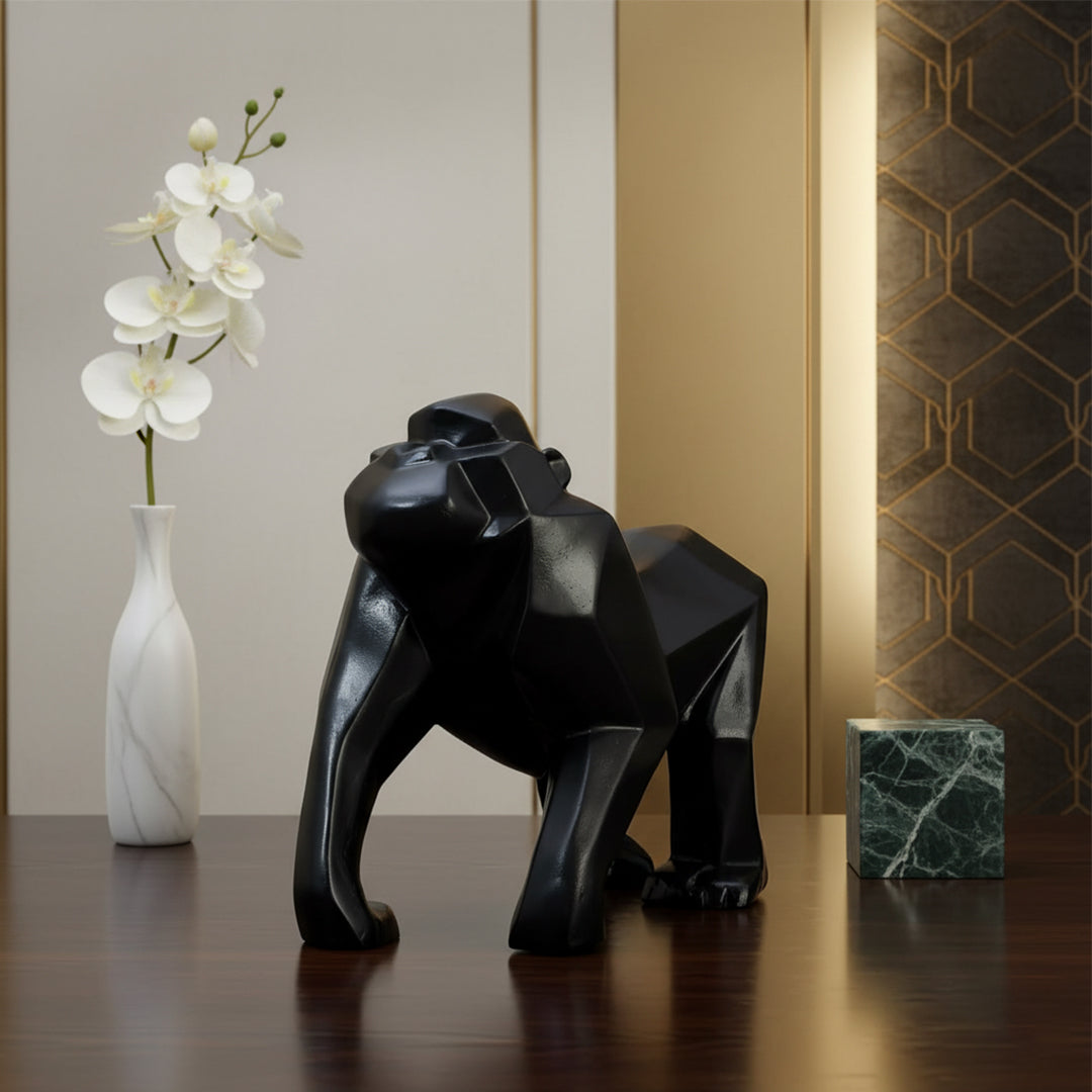Polyresin Black Monkey Statue