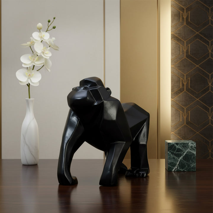 Polyresin Black Monkey Statue