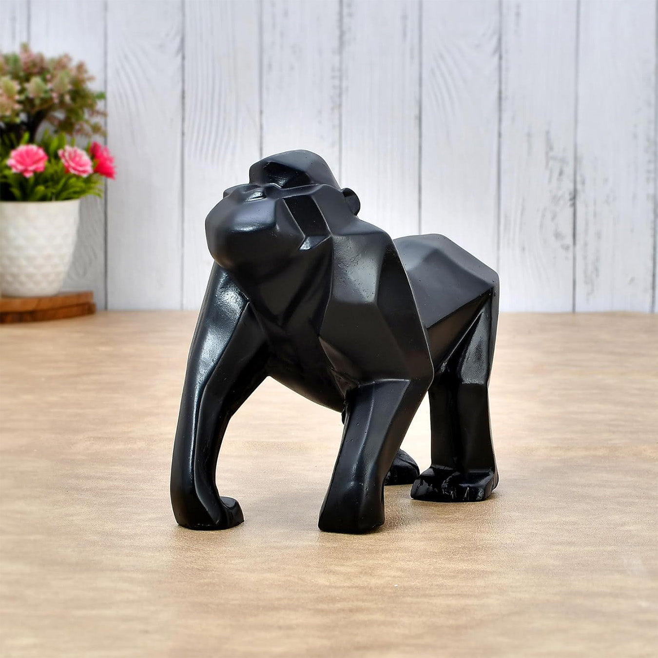 Polyresin Black Monkey Statue