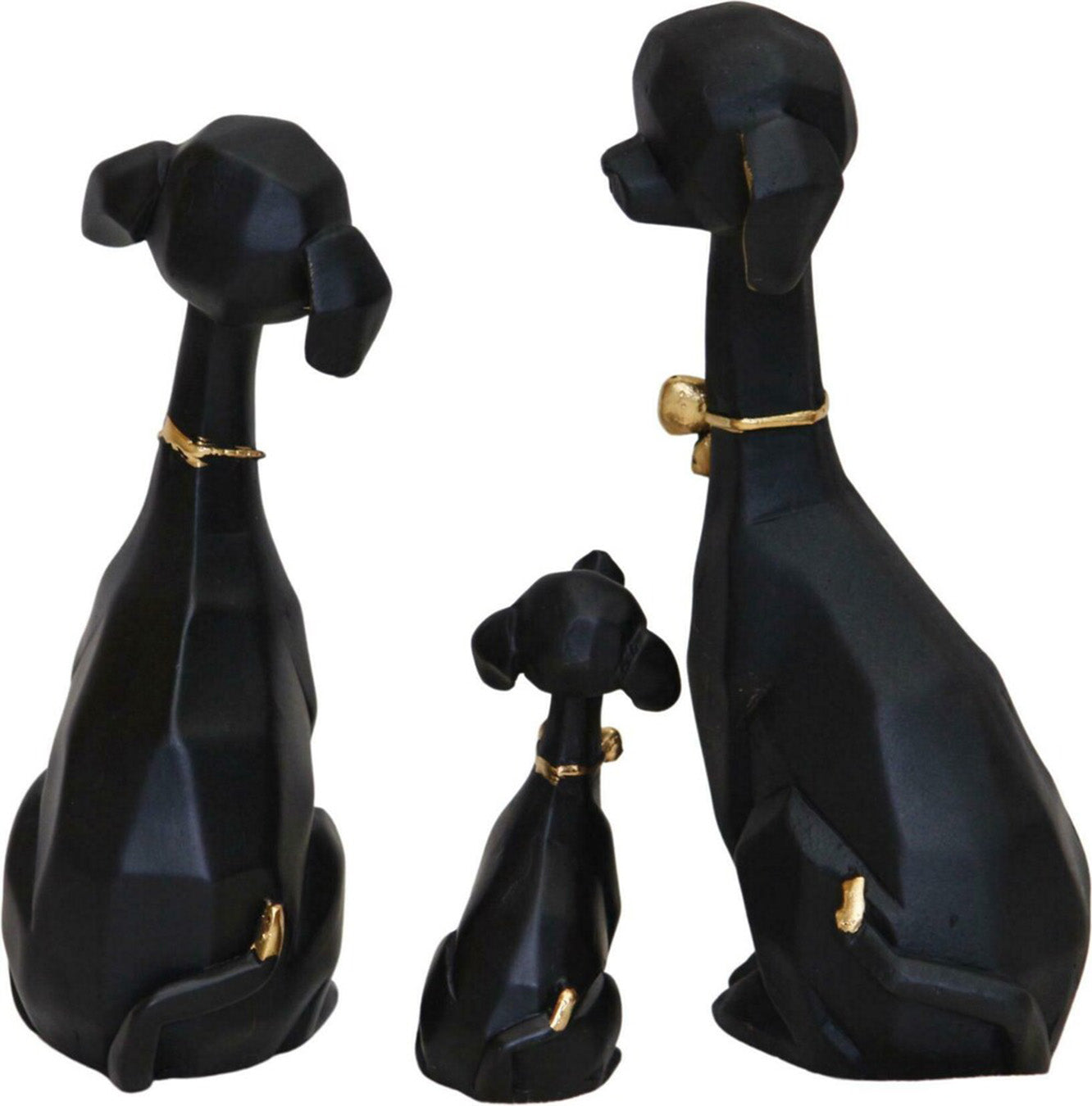 Heartwarming Dog Family Statue For Home Decorative Showpiece